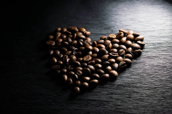 Kalp Şeklinde Kahve Çekirdekleri — Stok fotoğraf
