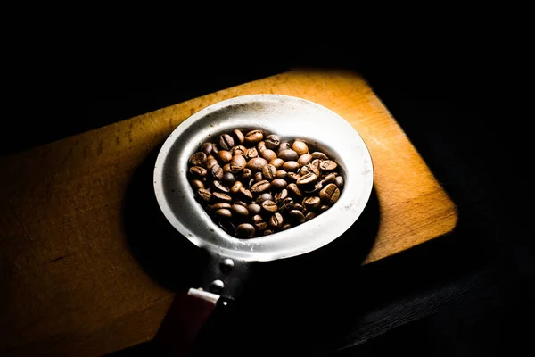 Kávová Zrna Tvaru Srdce — Stock fotografie