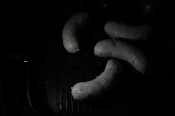 Sausages Fried Pan — Stock Photo, Image