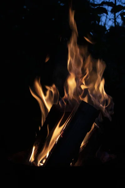 Fire Campfire Dark — Stock Photo, Image