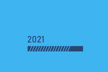 Yeni Yıl 2021 'i mavi arkaplandan indir