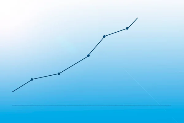 Gráfico Rendimento Crescimento Económico — Fotografia de Stock