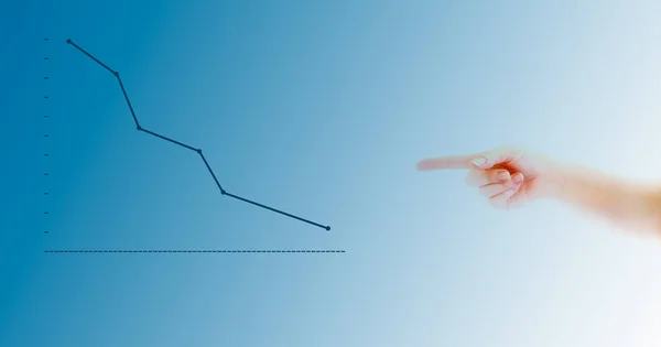 Gráfico Rendimento Crescimento Económico — Fotografia de Stock