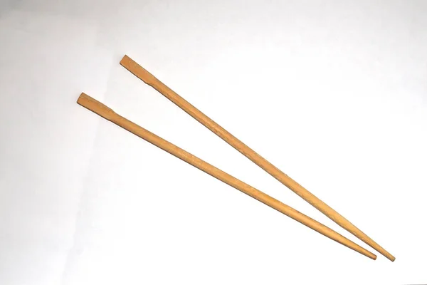 Houten Sushi Sticks Een Witte Achtergrond — Stockfoto