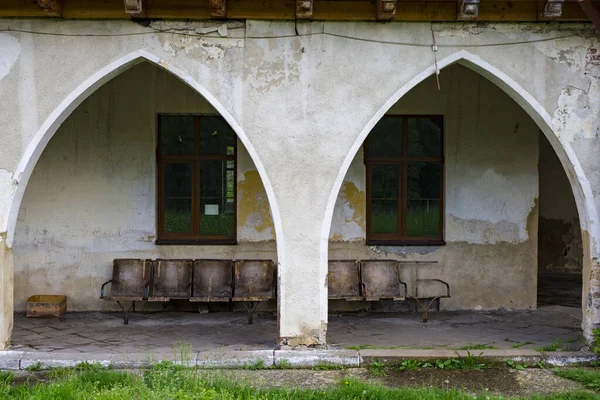 Building Old Abandoned Train Station — Stock Photo, Image