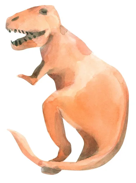 Dinosaurus Ručně Kreslené Akvarel Ilustrace — Stock fotografie