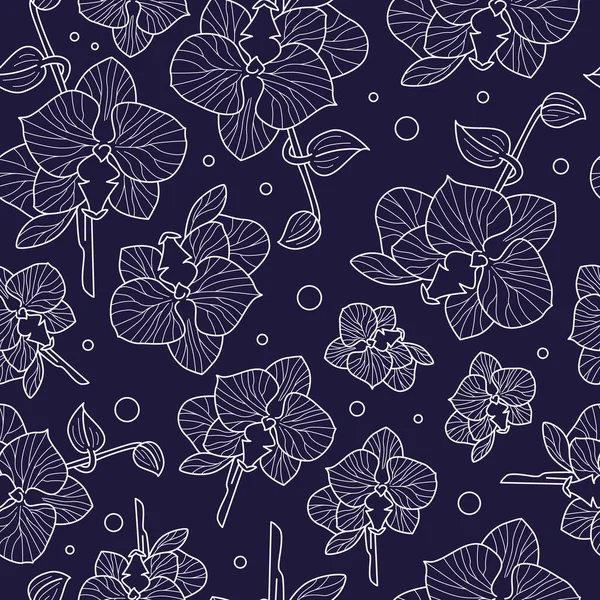 Abstrakte Blumen Nahtloses Muster Retro Floral Illustration Mit Edler Typografie — Stockvektor