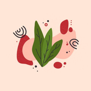 Karalama elementleri olan vektör soyut arkaplan tasarımları. Yıldızlı, gezegenli ve soyut elementli Moda Çizgisi Sanat eserleri koleksiyonu. Renkli dekorasyon poster tasarımları