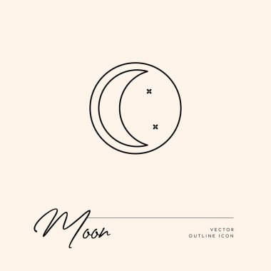 Vektör soyut logo tasarım şablonu - güneş, ay ve yıldızlar - kozmetik ve paketleme, mücevher, el yapımı veya güzellik ürünleri için soyut sembol