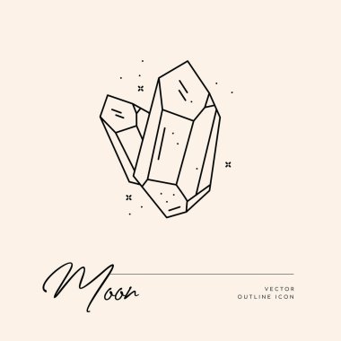 Vektör soyut logo tasarım şablonu - güneş, ay ve yıldızlar - kozmetik ve paketleme, mücevher, el yapımı veya güzellik ürünleri için soyut sembol