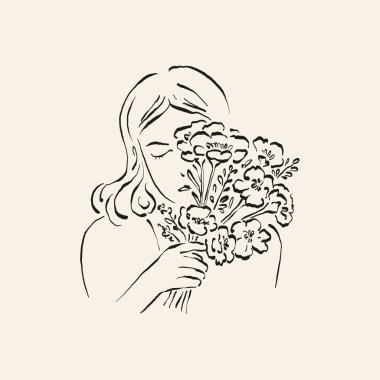 Botanik çizimi. Minimum bitki logosu, botanik çizim çizimi, çayır yeşilliği, yaprak ve çiçek açan soyut çizim elemanları koleksiyonu, köy dalı. Moda küçük dövme tasarımı, çiçek elementleri vektör illüstrasyonu