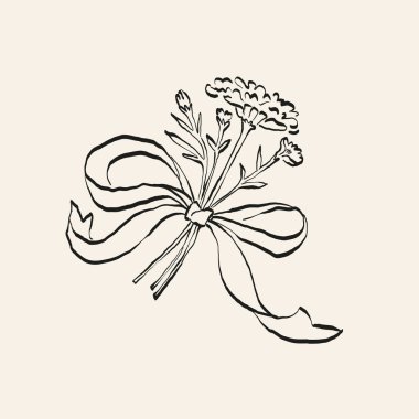 Botanik çizimi. Minimum bitki logosu, botanik çizim çizimi, çayır yeşilliği, yaprak ve çiçek açan soyut çizim elemanları koleksiyonu, köy dalı. Moda küçük dövme tasarımı, çiçek elementleri vektör illüstrasyonu