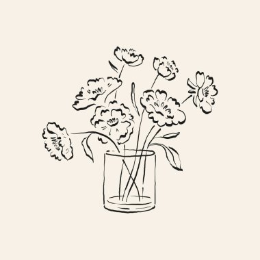 Botanik çizimi. Minimum bitki logosu, botanik çizim çizimi, çayır yeşilliği, yaprak ve çiçek açan soyut çizim elemanları koleksiyonu, köy dalı. Moda küçük dövme tasarımı, çiçek elementleri vektör illüstrasyonu