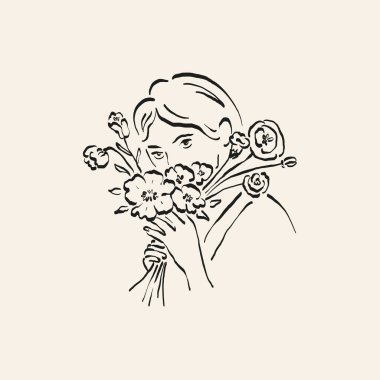 Botanik çizimi. Minimum bitki logosu, botanik çizim çizimi, çayır yeşilliği, yaprak ve çiçek açan soyut çizim elemanları koleksiyonu, köy dalı. Moda küçük dövme tasarımı, çiçek elementleri vektör illüstrasyonu