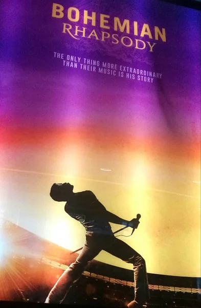 Algarve Portugal Alrededor Noviembre 2018 Cartel Película Bohemian Rhapsody Queen —  Fotos de Stock