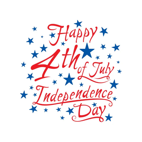 7月4日美国独立日贺卡 国旗设计 — 图库矢量图片