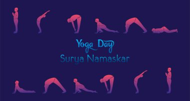 Yoga infographics, Surya Namaskar dizisi pratik yararları