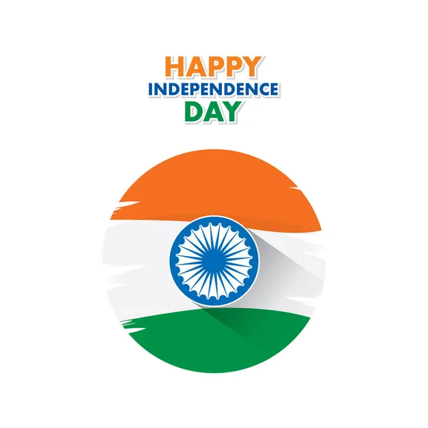 Independence Day India 15Th August Poster Design — Stock Vector