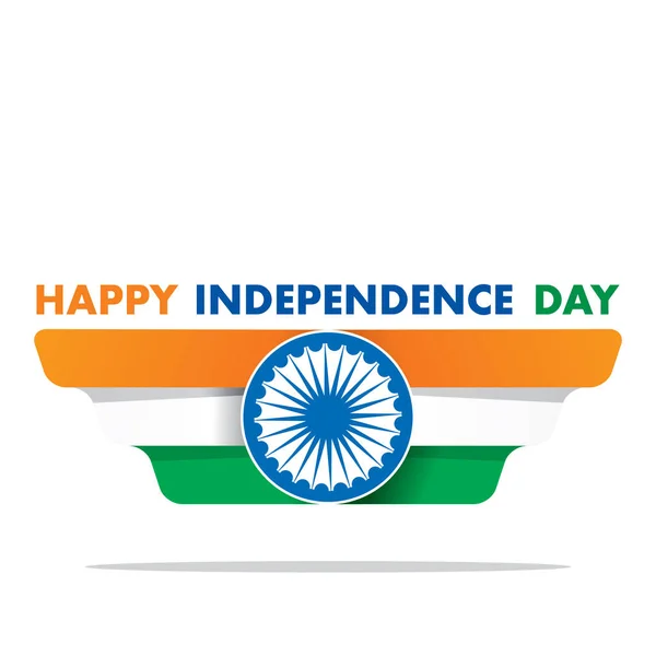 Independence Day India 15Th August Greeting Design — Stock Vector