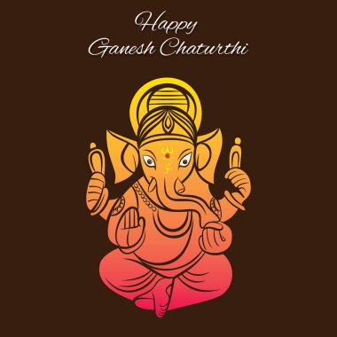 lord ganesha tasarım, ganesh chaturthi Festivali yaratıcı vektör çizim