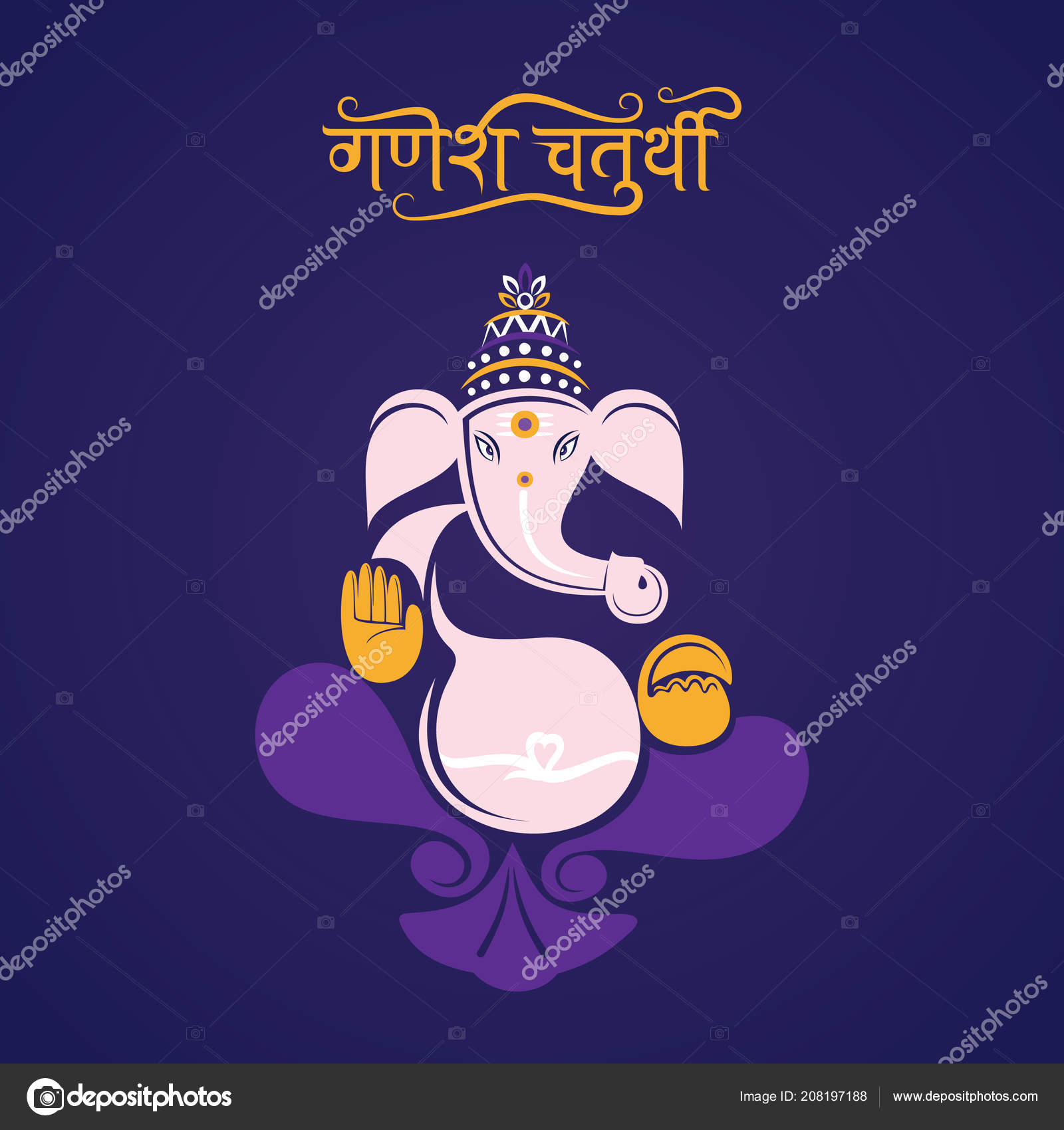 Celebrate Indian Happy Ganesh Chaturthi Festival Banner Design Stock Vector  Image by ©vectotaart #208197188