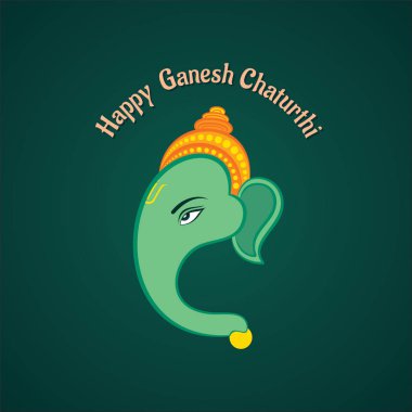 celebrate indian Happy Ganesh Chaturthi festival banner design clipart