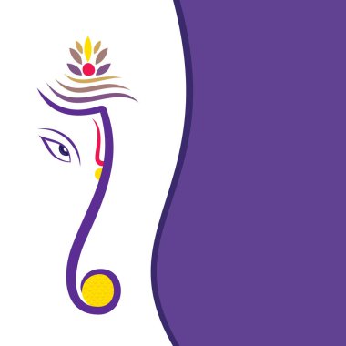 indian celebrate Happy Ganesh Chaturthi festival banner design clipart