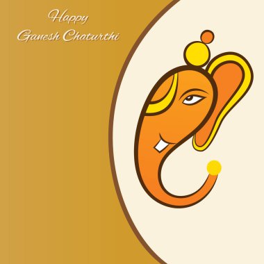 Hint kutlamak mutlu Ganesh Chaturthi Festivali afiş tasarım