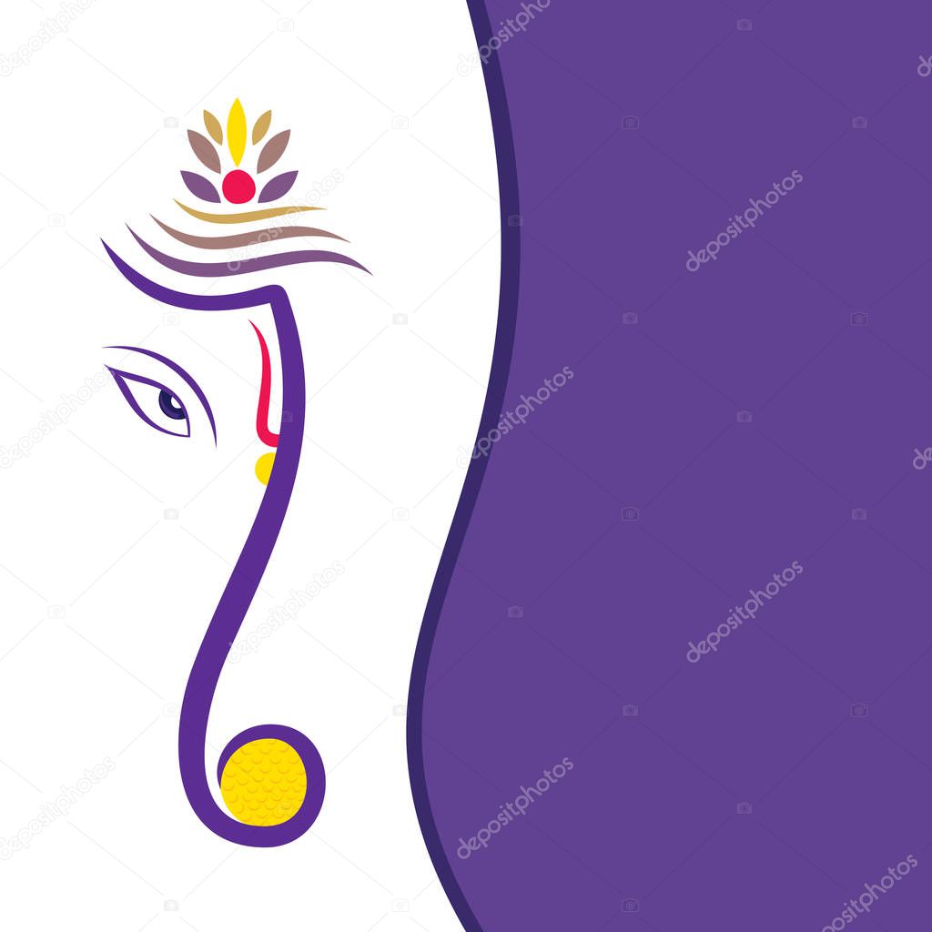 indian celebrate Happy Ganesh Chaturthi festival banner design
