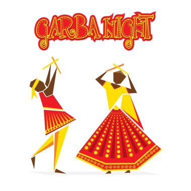 garba tasarım dans ile navratri Festivali kutlamak