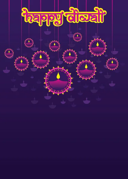 Ilustração Vetorial Celebração Tradicional Feliz Diwali Diwali Luz Fogo Festival — Vetor de Stock