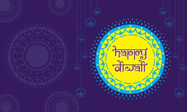 Creative Traditional Design Happy Diwali Festival Greeting Poster Design Festival — Stock Vector