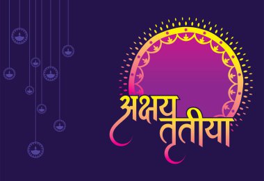 Hindistan kutlama mutlu Akshaya Tritiya dini festival çizimi