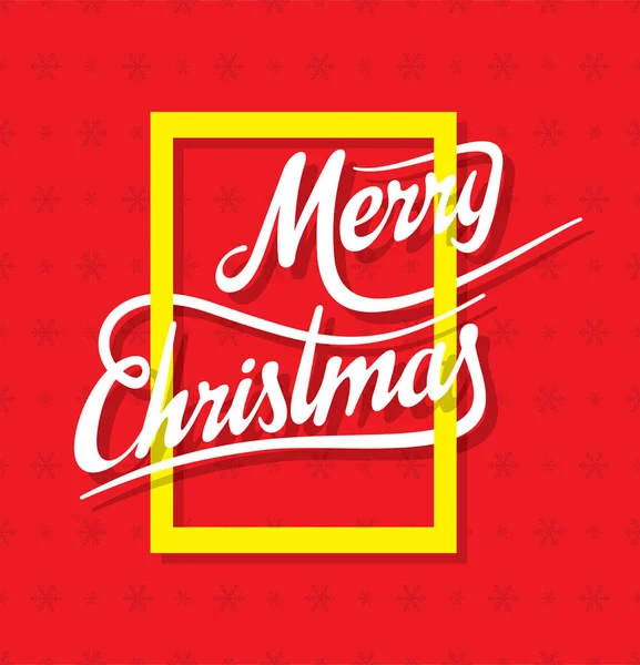 創造的なメリー クリスマス タイポグラフィのグリーティング カードのデザイン — ストックベクタ
