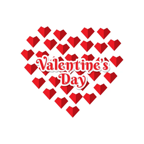 Creative Valentines Day Greeting Card Design Typography — Stock Vector