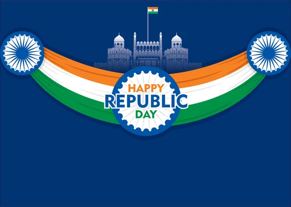 Feliz Dia Independência Índia Ilustração Vetor Design Cartaz —  Vetores de Stock