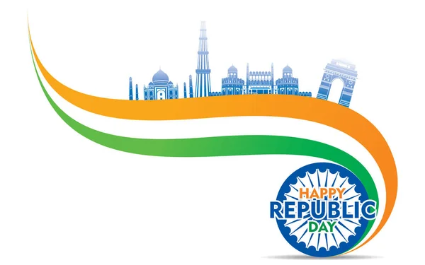 Щасливий День Незалежності Індії Вектор Ілюстрації Дизайн Плакату — стоковий вектор