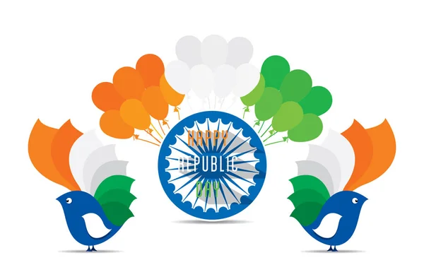 Szczęśliwy Dzień Niepodległości Indii Ilustracja Wektora Projekt Plakatu Creative — Wektor stockowy