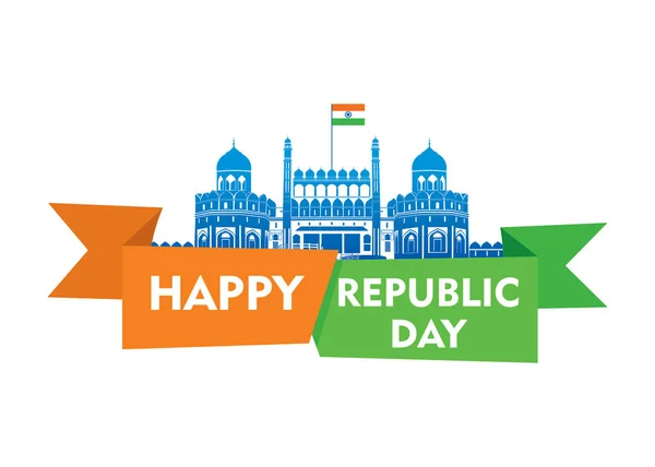 Feliz Dia Independência Vetor Ilustração Índia Usando Design Cartaz Monumento —  Vetores de Stock