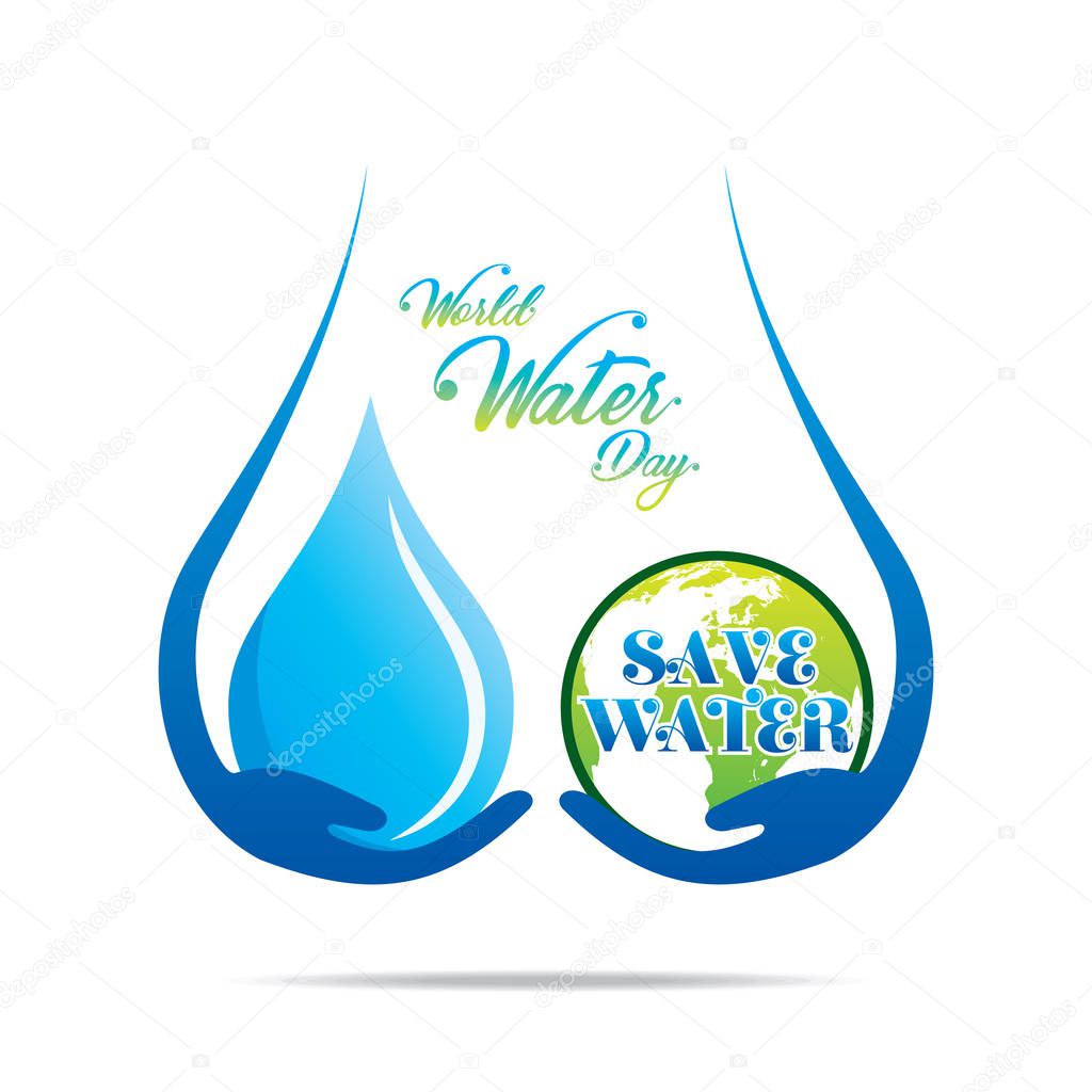 creative world water day poster or banner design, save water concept design