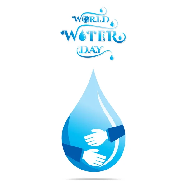 Diseño Creativo Del Cartel Del Día Del Agua Del Mundo — Vector de stock