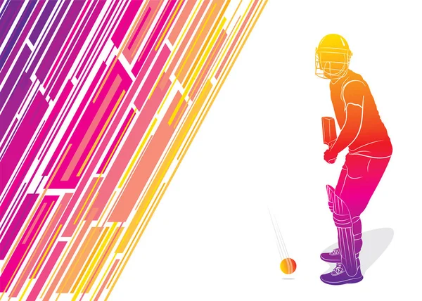 Diseño de póster jugador de cricket — Archivo Imágenes Vectoriales
