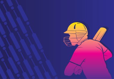 kriket oyuncusu büyük çekim vurmak için hazır