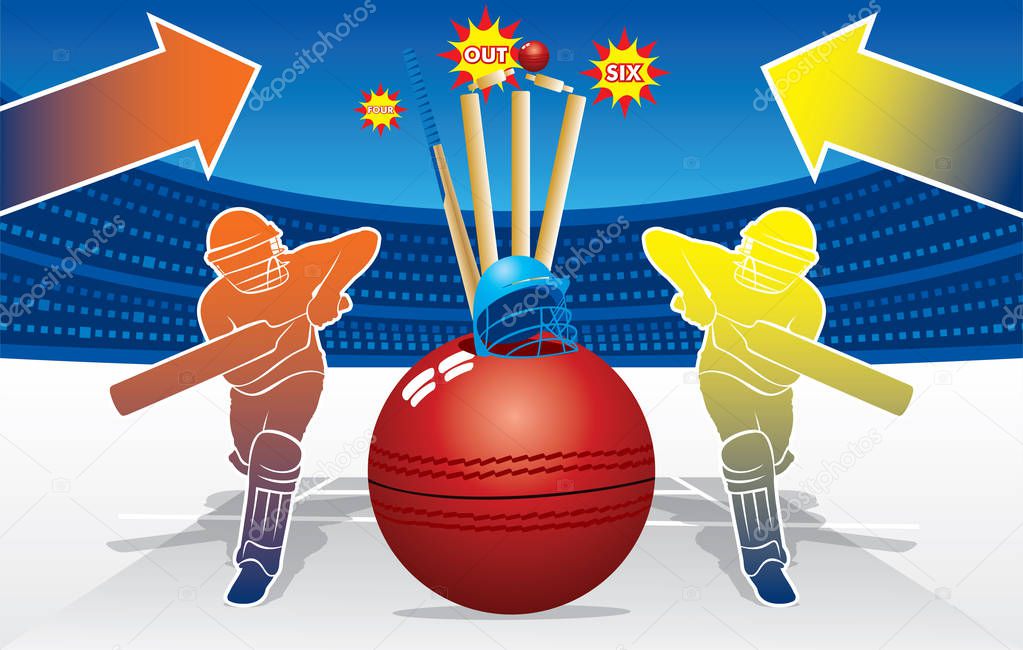 cricket sport competition graphics poster
