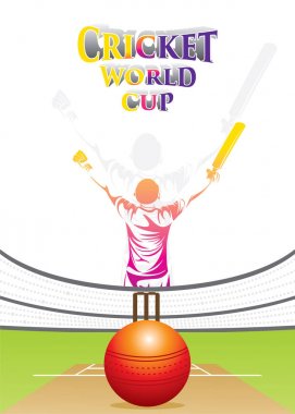 kriket oynayan oyuncu poster tasarımı