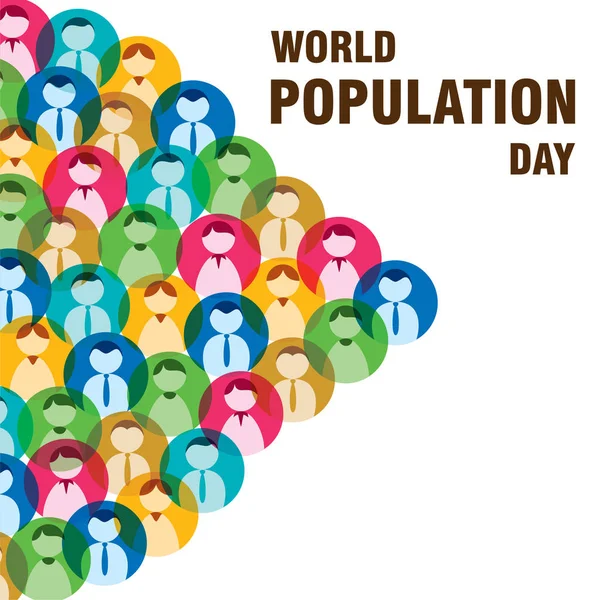 Świat populacja dzień plakat projekt — Wektor stockowy