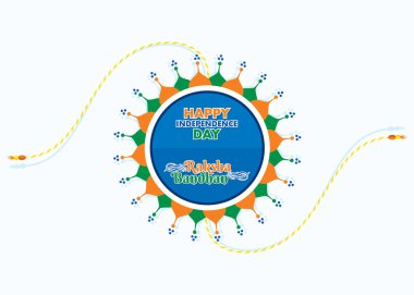 Raksha Bandhan festivali ve Mutlu bağımsızlık günü hindistan afiş