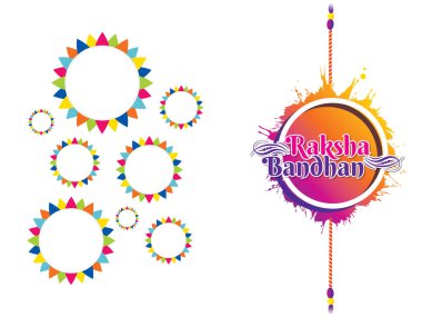 Mutlu raksha bandhan festivali konsept afiş tasarımı