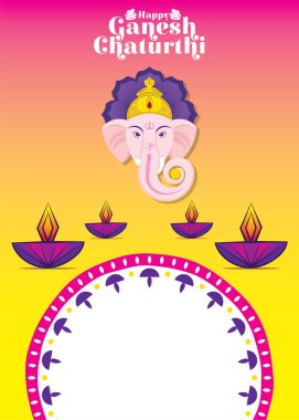 yaratıcı gok Chaturthi Festival poster tasarım
