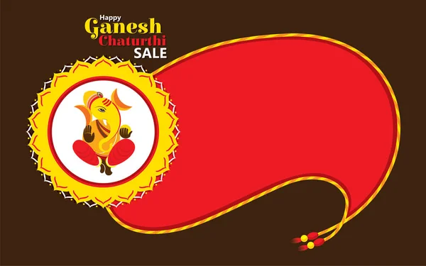 Creative ganesh chaturthi festival poster design — Stock Vector